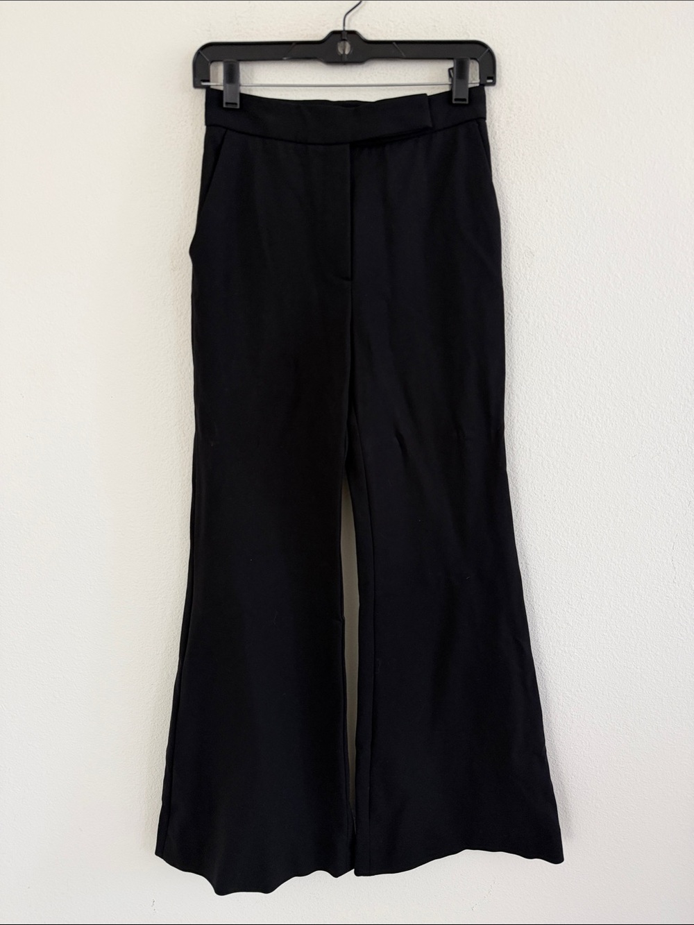 SANDRO Wide-Leg Dress Black Pants